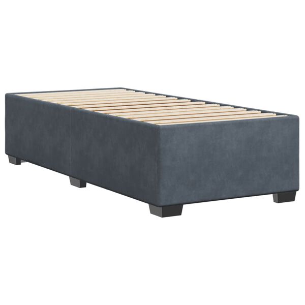 vidaXL Cadre de lit sans matelas gris fonc&eacute; 90x200 cm velours