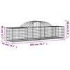 vidaXL Paniers à gabions arqués 3 pcs 200x50x40/60 cm fer galvanisé