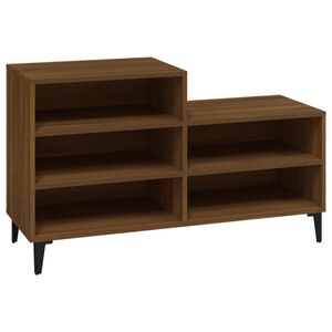 vidaXL Armoire &agrave; chaussures Ch&ecirc;ne marron 102x36x60cm Bois d'ing&eacute;nierie