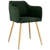 vidaXL Chaises &agrave; manger lot de 6 vert fonc&eacute; velours