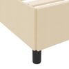 vidaXL Lit &agrave; ressorts avec matelas Cr&egrave;me 90 x 190 cm tissu