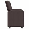 vidaXL Chaises de Salle &agrave; Manger avec Roues 2 pcs Marron fonc&eacute;