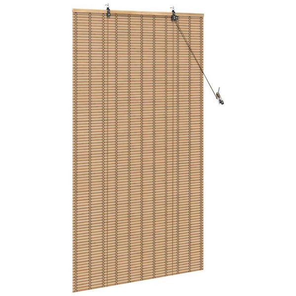 vidaXL Store enrouleur avec des rideaux Nature 80 x 220 cm Bambou