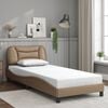 vidaXL Cadre de lit sans matelas Hvar cappuccino 90x190 cm similicuir