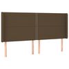 vidaXL Sommier &agrave; lattes de lit matelas et LED Marron fonc&eacute; 200x200 cm