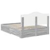 vidaXL Cadre de lit Gris Sonoma 140 x 190 cm Bois d'ing&eacute;nierie