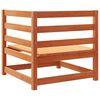 vidaXL Salon de jardin 9 pcs marron cire bois de pin massif