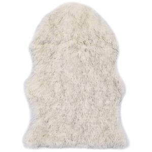 vidaXL Tapis 60 x 90 cm Peau de mouton synth&eacute;tique M&eacute;lange de gris
