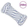 vidaXL Corde de bateau Blanc 4 mm 250 m polypropyl&egrave;ne