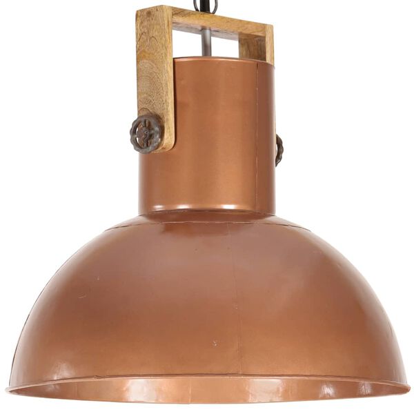 vidaXL Lampe suspendue industrielle 25 W Cuivre Rond Manguier 52cm E27