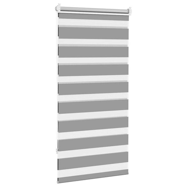 vidaXL Store v&eacute;nitien Zebra 80,9 x 150 cm, largeur du tissu 76,7 cm, gris
