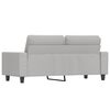 vidaXL Canap&eacute; &agrave; 2 places Gris clair 140 cm Tissu microfibre