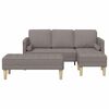 vidaXL Ensemble de Canapés avec coussin 2 pcs Taupe Polyester