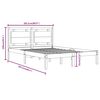 vidaXL Cadre de lit sans matelas blanc 200x200 cm bois massif