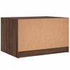 vidaXL Table basse avec portes en verre ch&ecirc;ne marron 68x50x42 cm