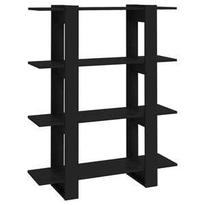vidaXL Biblioth&egrave;que/S&eacute;parateur de pi&egrave;ce Noir 100x30x123,5 cm