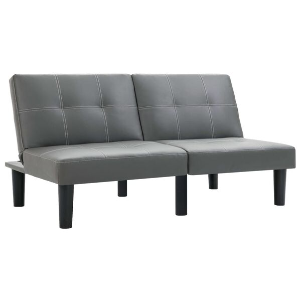 vidaXL Canap&eacute; &agrave; 2 places Gris Similicuir