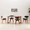 vidaXL Chaises &agrave; manger lot de 4 gris bois courb&eacute; et tissu