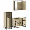 vidaXL Ensemble de meubles de salle de bain 3 pcs ch&ecirc;ne sonoma