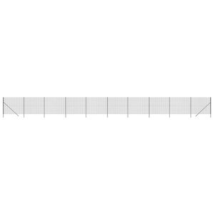 vidaXL Cl&ocirc;ture en treillis m&eacute;tallique anthracite 2x25m acier galvanis&eacute;