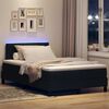 vidaXL Lit &agrave; ressorts avec matelas avec LED Noir 120 x 190 cm tissu
