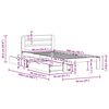 vidaXL Cadre de lit sans matelas 90x200 cm bois de pin massif