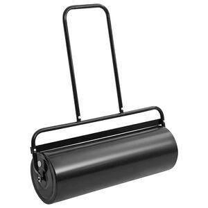 vidaXL Rouleau &agrave; gazon &agrave; pousser de jardin noir 63 L fer et acier