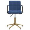 vidaXL Chaises pivotantes &agrave; manger lot de 2 bleu velours