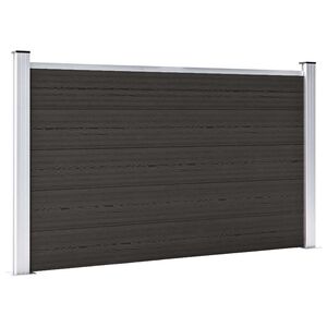 vidaXL Panneau de cl&ocirc;ture WPC 180x105 cm Noir