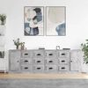 vidaXL Buffets 3 pcs gris b&eacute;ton bois d'ing&eacute;nierie