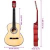vidaXL Guitare classique avec sac pour d&eacute;butants 3/4 36"