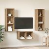 vidaXL Ensemble meuble TV Ch&ecirc;ne artisanal 37 x 37 x 107 cm