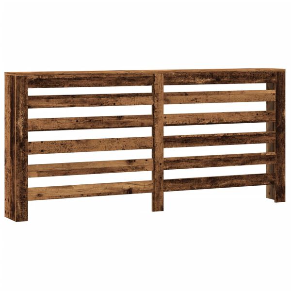 vidaXL Cache-radiateur vieux bois 175x20x82 cm bois d'ing&eacute;nierie