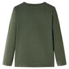 T-shirt enfants &agrave; manches longues kaki 116