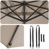 vidaXL Parasol Roma Taupe 286 x 284 x 265 cm Aluminium et polyester