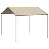 vidaXL Tente &agrave; auvent beige 4x4 m acier et tissu