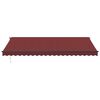 vidaXL Auvent r&eacute;tractable automatique avec LED bordeaux 500x350 cm