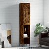vidaXL Buffet haut Ch&ecirc;ne fum&eacute; 34,5x34x180 cm Bois d'ing&eacute;nierie