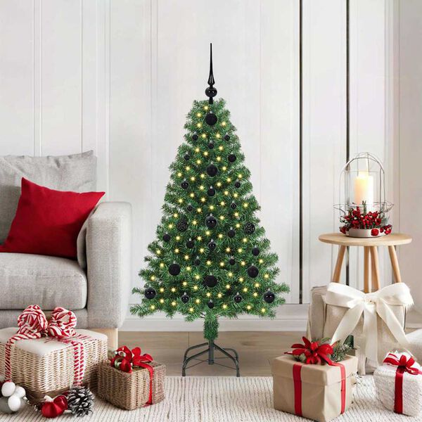 vidaXL Sapin de No&euml;l artificiel Vert 120 cm PVC, Acier et Plastique