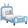 vidaXL Cadre de lit pour tout-petit avec t&ecirc;te de lit Bleu 70 x 140 cm