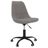vidaXL Chaises pivotantes &agrave; manger lot de 2 Gris clair Tissu