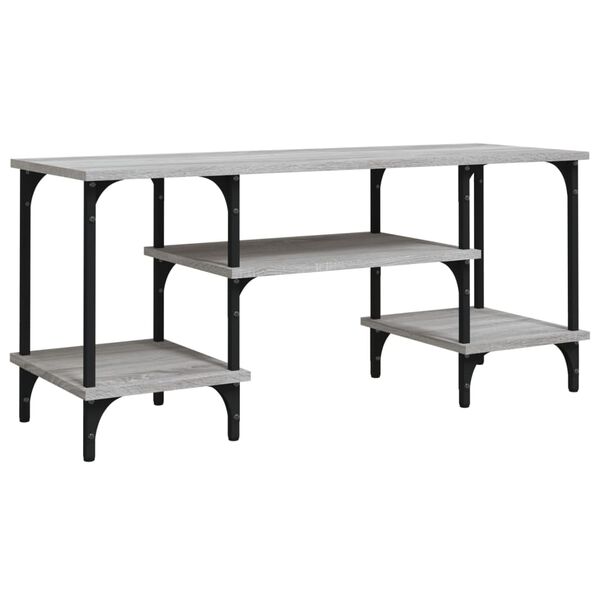 vidaXL Meuble TV sonoma gris 102x35x45,5 cm bois d'ing&eacute;nierie
