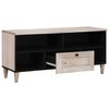 vidaXL Unites TV avec tiroir Blanc 105 x 33 x 46 cm Bois d'ing&eacute;nierie