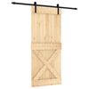 vidaXL Porte coulissante 90 x 210 cm Bois de pin massif (non trait&eacute;)