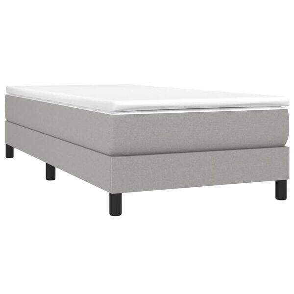 vidaXL Cadre de lit gris clair 90x200 cm tissu