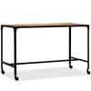 vidaXL Table &agrave; manger Bois de manguier et acier 120x60x76 cm