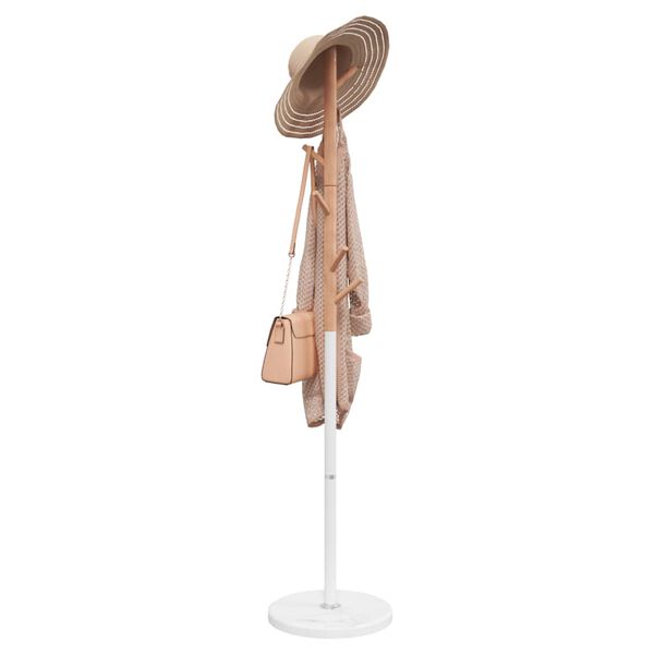 vidaXL Porte-manteau blanc 172 cm fer enduit de poudre