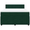 vidaXL Sommier &agrave; lattes de lit et matelas Vert fonc&eacute; 140x200cm Velours