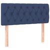 vidaXL Sommier &agrave; lattes de lit avec matelas Bleu 90x200 cm Tissu