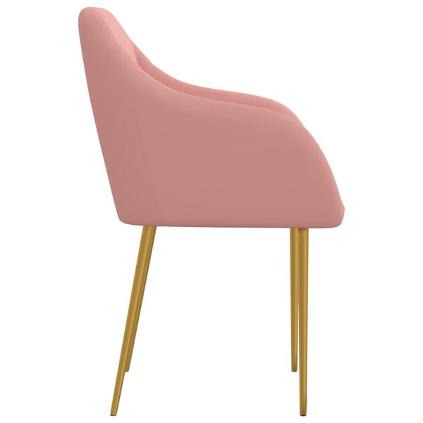 vidaXL Chaises &agrave; manger lot de 6 rose velours